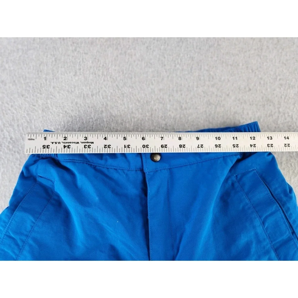 Lands End Kids Blue Ski Snow Pants Ski‎ Grow Cuffs Water Resistant Lined SZ 12